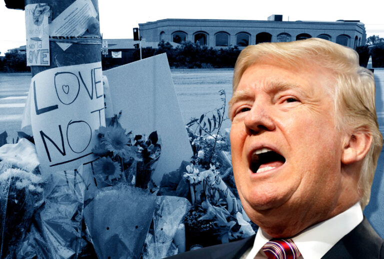 Signs of support and flowers adorn a post in front of the Chabad of Poway synagogue, Monday, April 29, 2019, in Poway, CA. (AP/Salon)