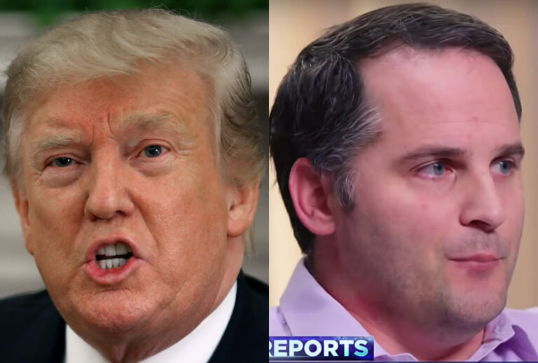 Donald Trump; Mathew Golsteyn (Getty/Mark Wilson/YouTube/NBC News)