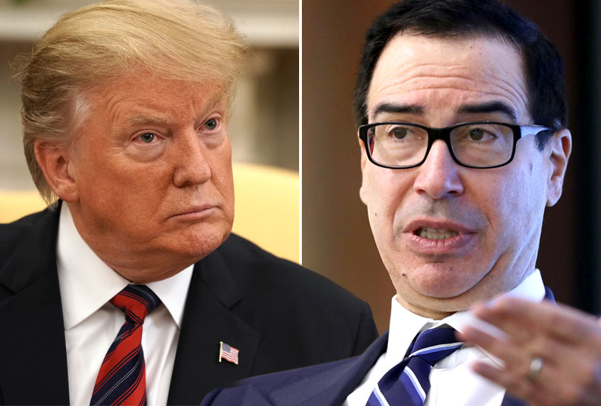 Donald Trump; Treasury Secretary Steven Mnuchin (Getty/Salon)
