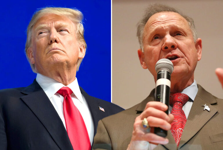 Donald Trump; Roy Moore (Getty/Fabrice Coffrini/Joe Raedle)
