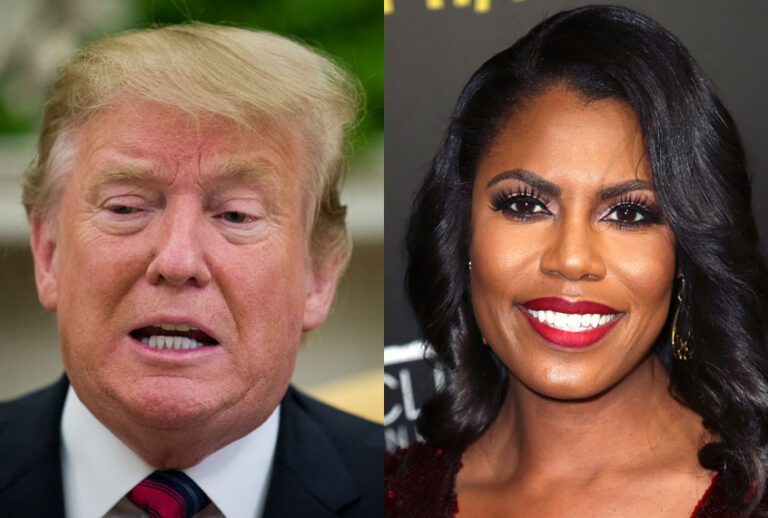 Donald Trump; Omarosa Manigault Newman (AP/Alex Brandon/Getty/David Livingston)