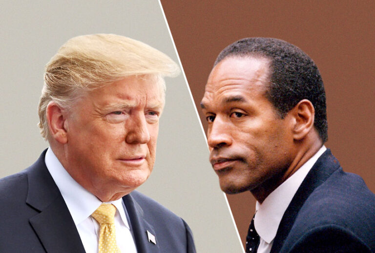 President Donald Trump; O.J. Simpson (Getty/AP/Salon)