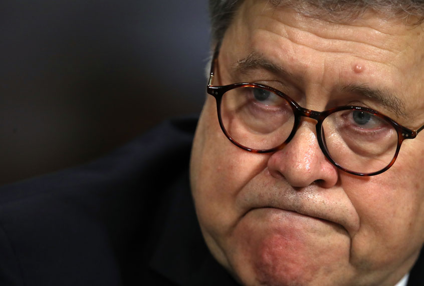 U.S. Attorney General William Barr testifies before the Senate Judiciary Committee May 1, 2019 in Washington, DC. (Getty/Win McNamee)