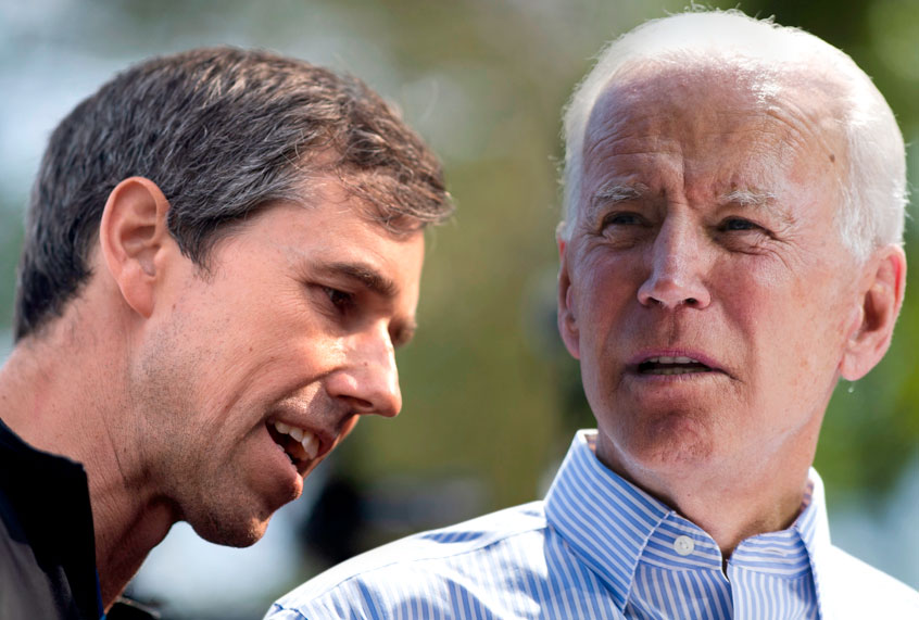 Democratic presidential candidate and former Texas congressman Beto O'Rourke; Democratic presidential candidate and former Vice President Joe Biden (AP/Getty/Salon)