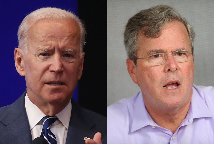 Joe Biden; Jeb Bush (Getty/Mark Wilson/Brad Barket)