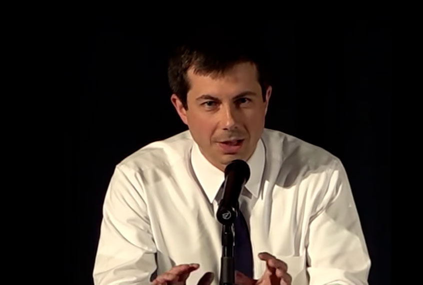 Pete Buttigieg holds a town hall meeting in South Bend, Indiana on June 23, 2019. (ABC News)