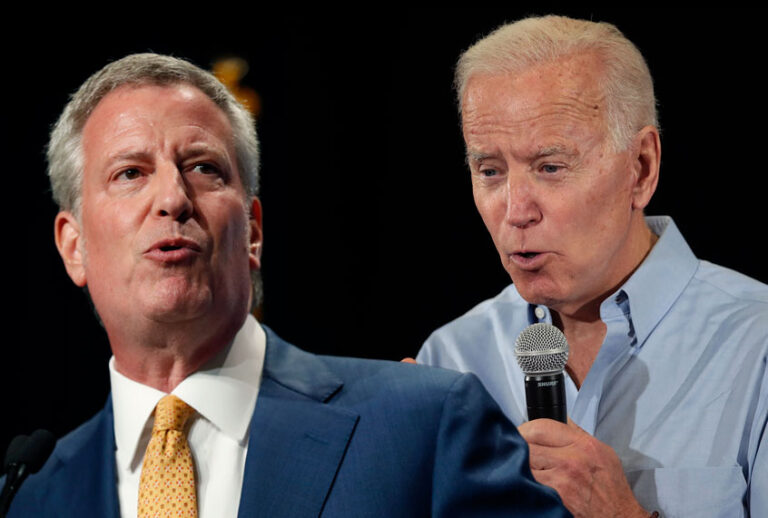Bill de Blasio; Joe Biden (AP/Getty/Salon)