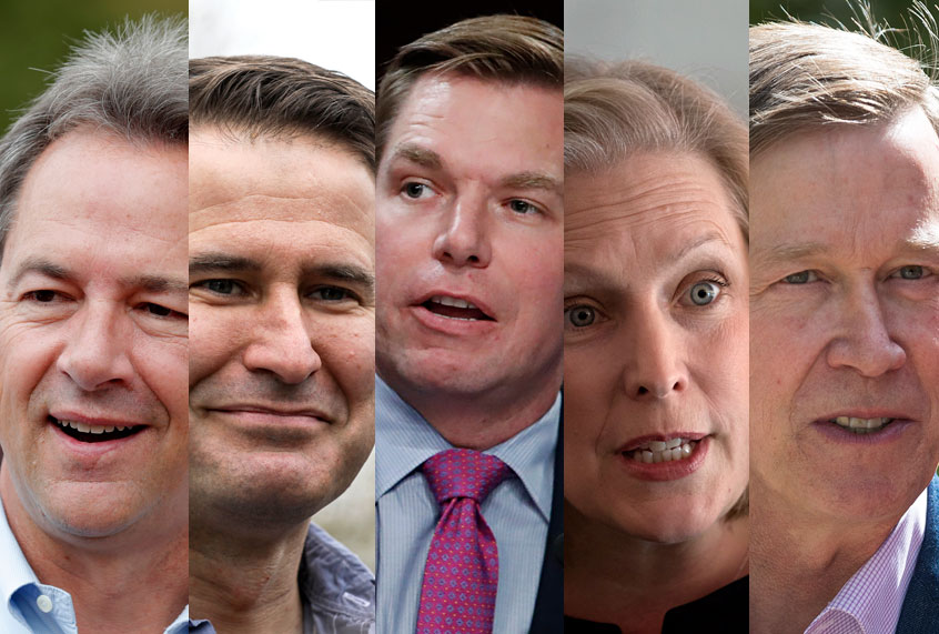 Steve Bullock; Seth Moulton; Eric Swalwell; Kirsten Gillibrand; John Hickenlooper (AP/Getty/Salon)
