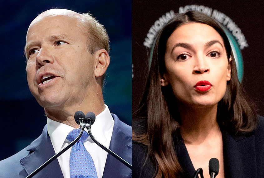 Rep. John Delaney (D-MD);
Rep. Alexandria Ocasio-Cortez (D-NY) (AP/Jeff Chiu/Don Emmert)