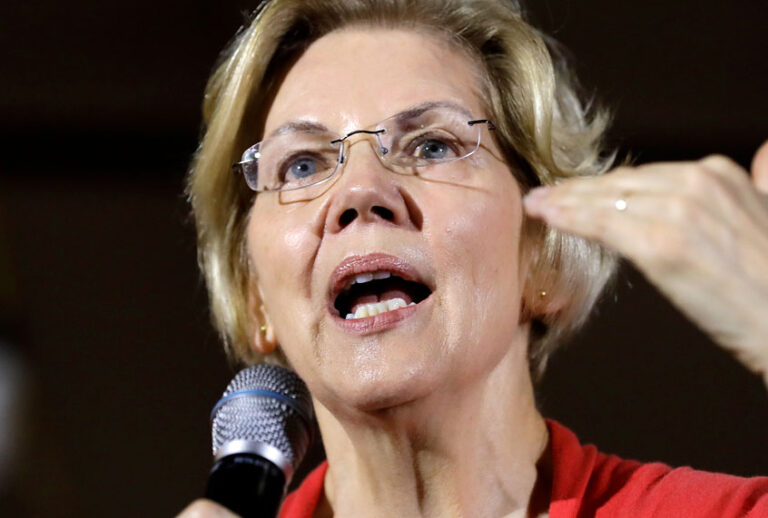 Democratic presidential candidate Sen. Elizabeth Warren, D-Mass., speaks at the RV/MH Hall of Fame and Museum, Wednesday, June 5, 2019, in Elkhart, Ind. (AP/Darron Cummings)