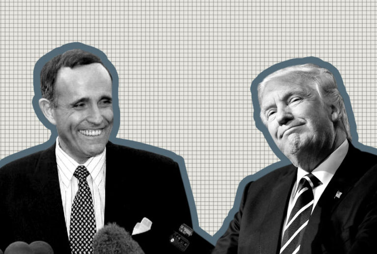 Rudolph Giuliani, 1993; Donald Trump, 2016 (Getty/Salon)