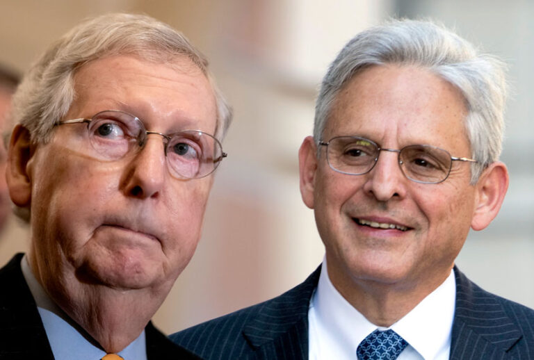 Mitch McConnell; Merrick Garland (AP/Salon)