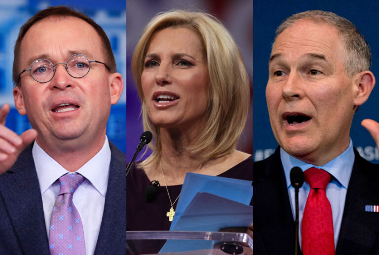 Mick Mulvaney; Laura Ingraham; Scott Pruitt (AP/Getty/Salon)