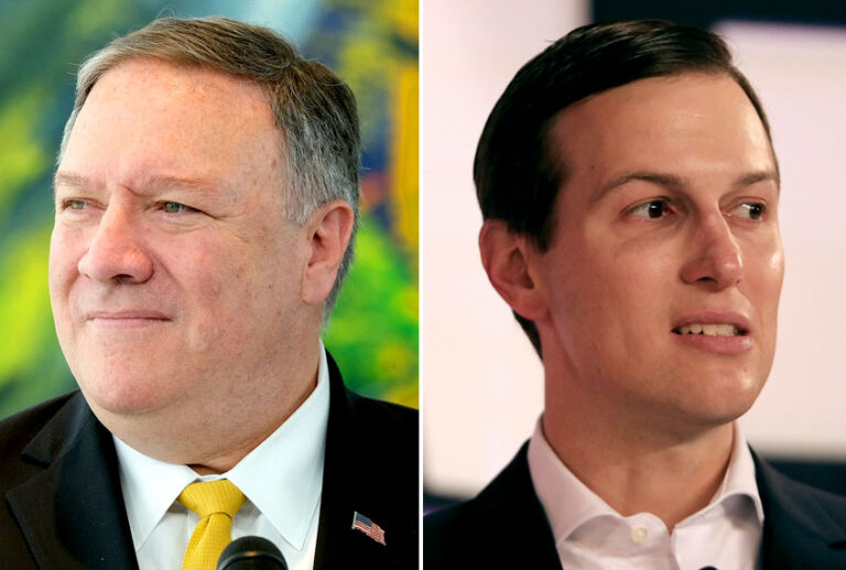 Secretary of State Mike Pompeo; Senior advisor to the President of the United States Jared Kushner (Getty/Sean Gallup/Spencer Platt)