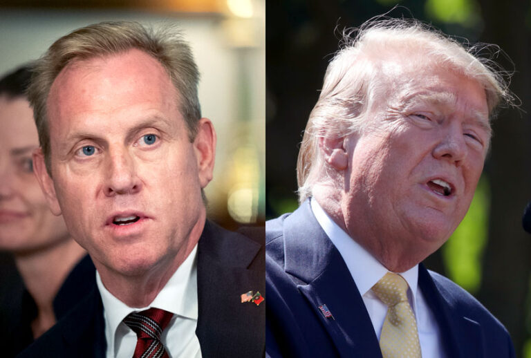 Patrick Shanahan; Donald Trump (AP/Manuel Balce Ceneta/Getty/Mark Wilson)