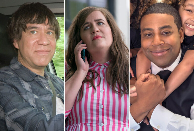 Fred Armisen in "Documentary Now!;" Aidy Bryant in "Shrill;" Kenan Thompson in "The Kenan Show" (Rhys Thomas/IFC/Hulu/Ron Batzdorff/NBC)
