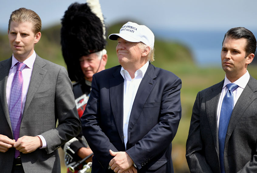 Donald Trump Jr.; Donald Trump; Eric Trump (Getty/Jeff J. Mitchell)