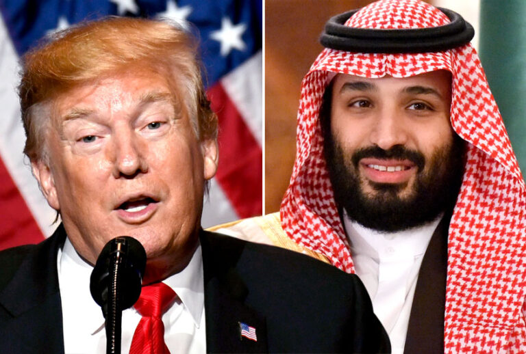 President Donald Trump; Saudi Crown Prince Mohammed bin Salman (Photo illustration by Salon/Getty Images)