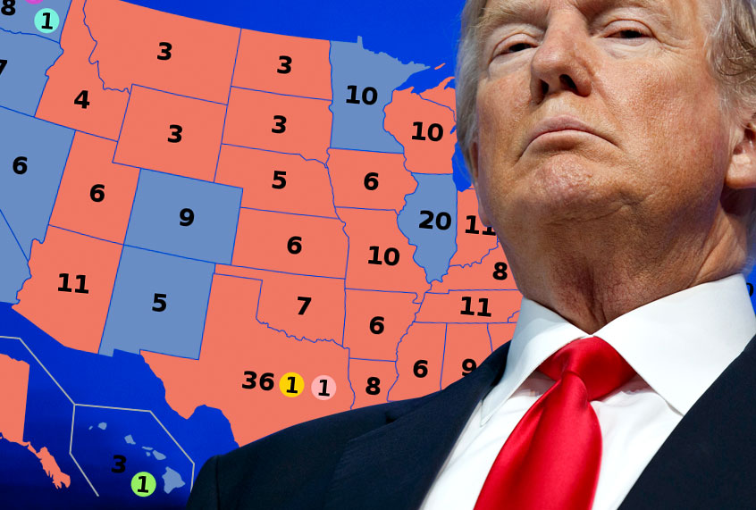 Map of the Electoral College for the 2016 presidential election (AP/Wikimedia/Salon)