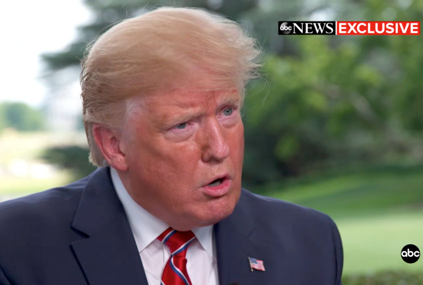 Donald Trump being interviewed by ABC News Chief Anchor George Stephanopoulos (ABC News)
