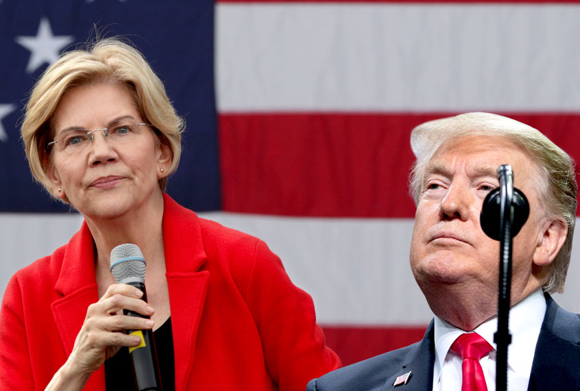 Elizabeth Warren; Donald Trump (Getty/Salon)