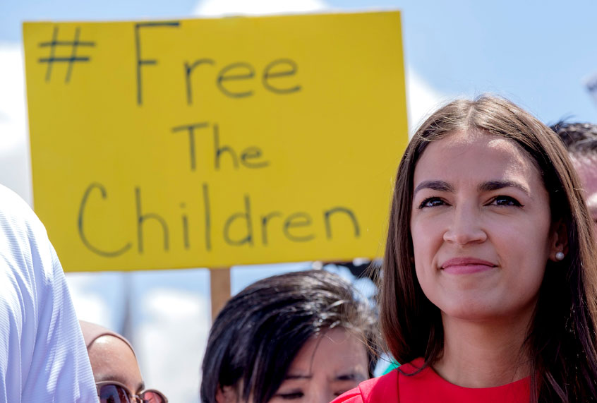 Rep. Alexandria Ocasio-Cortez (D-NY) attends a press conference following a tour Border Patrol facilities and migrant detention centers for 15 members of the Congressional Hispanic Caucus on July 1, 2019 in Clint, Texas (GettyLuke Montavon)
