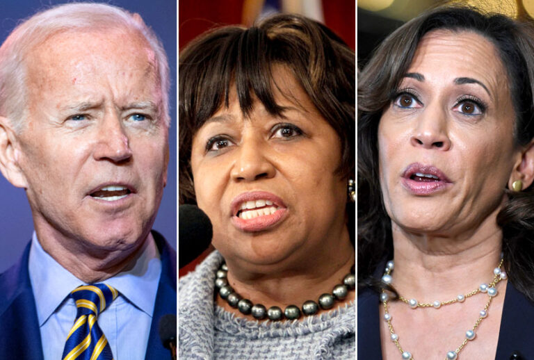 Joe Biden; Carol Moseley Braun; Kamala Harris (AP/Getty)