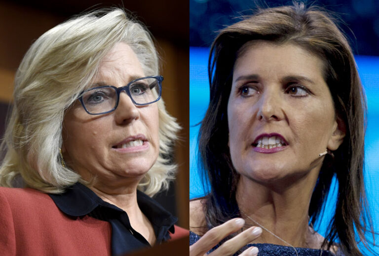 Rep. Liz Cheney (R-WY); Former Ambassador to the U.N. Nikki Haley (AP/Susan Walsh/Jose Luis Magana)