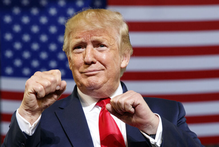President Donald Trump arrives to speak at a campaign rally at Williams Arena in Greenville, N.C., Wednesday, July 17, 2019. (AP/Carolyn Kaster)