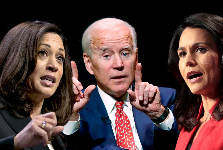 Kamala Harris; Joe Biden; Tulsi Gabbard (AP/Getty/Salon)