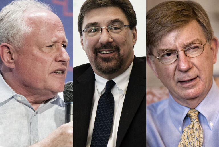 Bill Kristol; Tom Nichols; George Will (AP/Harvard/Salon)