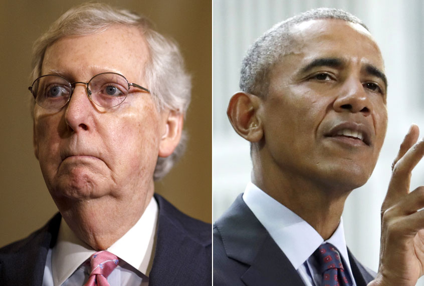 Mitch McConnell; Barack Obama (Getty/Tom Brenner/AP/Julio Cortez)