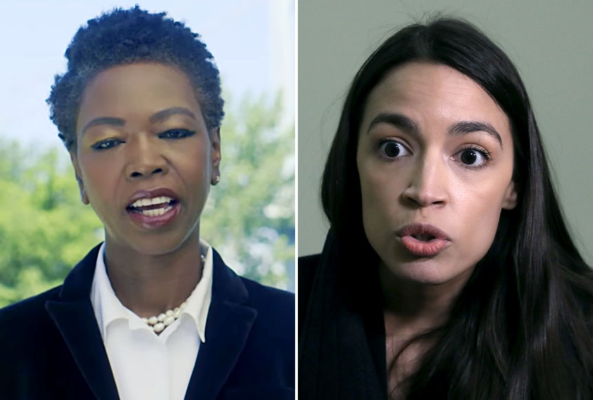Scherie Murray; Rep. Alexandria Ocasio-Cortez (D-NY) (YouTube/Scherie Murray/Getty/Mark Wilson)