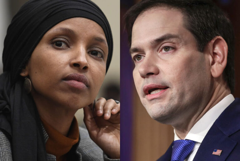 Ilhan Omar; Marco Rubio (AP/Susan Walsh/J. Scott Applewhite)