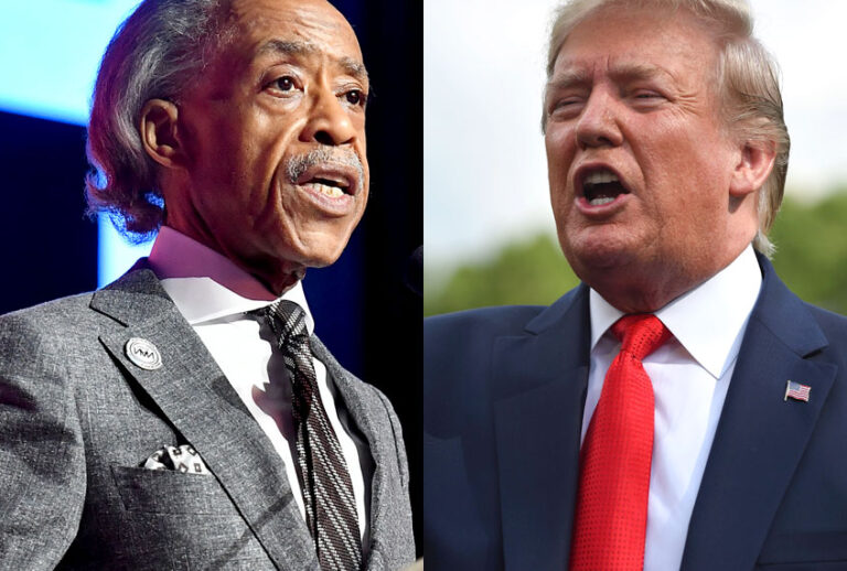 Reverend Al Sharpton; President Donald Trump (Getty/Paras Griffin/Roberto Schmidt)