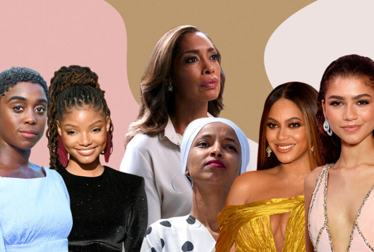 Lashana Lynch; Halle Bailey; Gina Torres in "Pearson;" Ilhan Omar; Beyonce; Zendaya (Getty/USA/Salon)