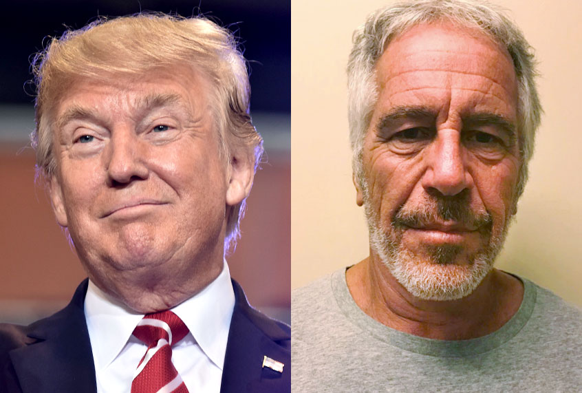 Donald Trump; Jeffrey Epstein (Getty/Nicholas Kamm/New York State Sex Offender Registry via AP)