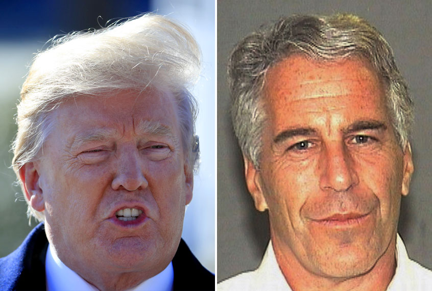 Donald Trump; Jeffrey Epstein (AP/Manuel Balce Ceneta/Palm Beach Sheriff's Office)