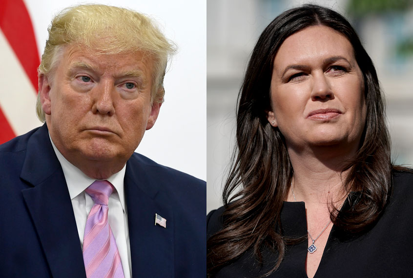 Donald Trump; Sarah Huckabee Sanders (AP/Susan Walsh/Getty/Chip Somodevilla)