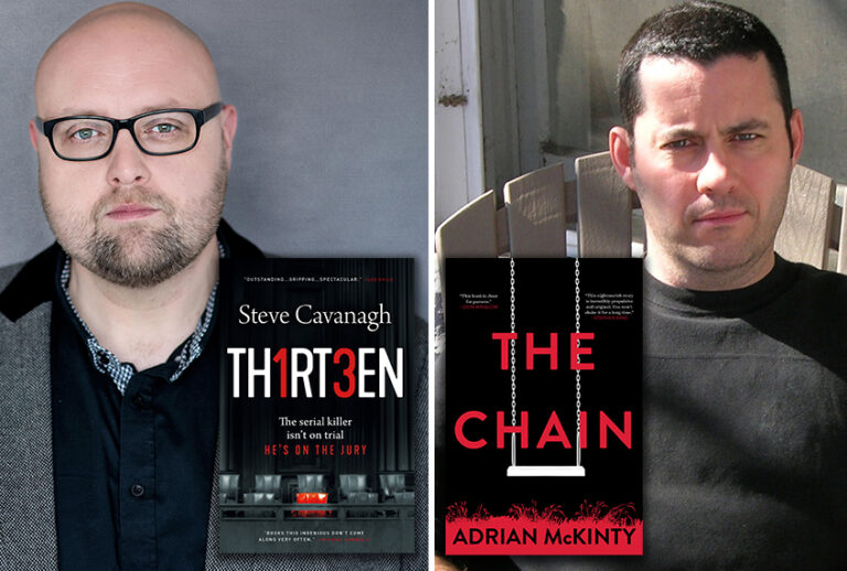"Thirteen" by Steve Cavanagh and "The Chain" by Adrian McKinty (Kelly M Photography/Leah Garrett)