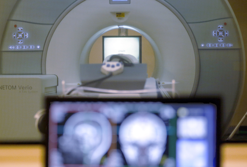 A brain-scanning MRI machine at Carnegie Mellon University in Pittsburgh. (AP Photo/Keith Srakocic, File)