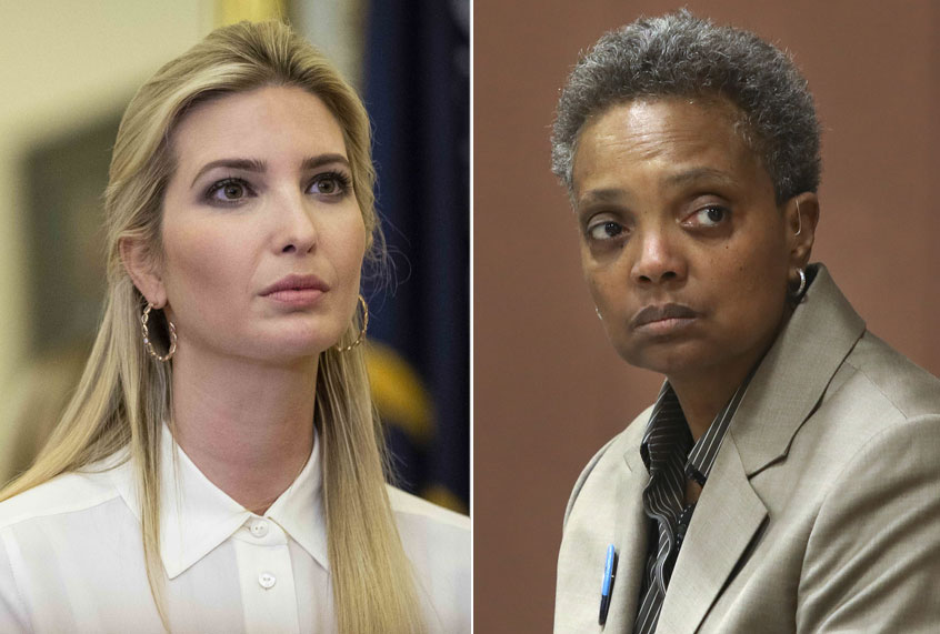 Ivanka Trump; Lori Lightfoot (Getty/Anna Moneymaker/AP/Teresa Crawford)
