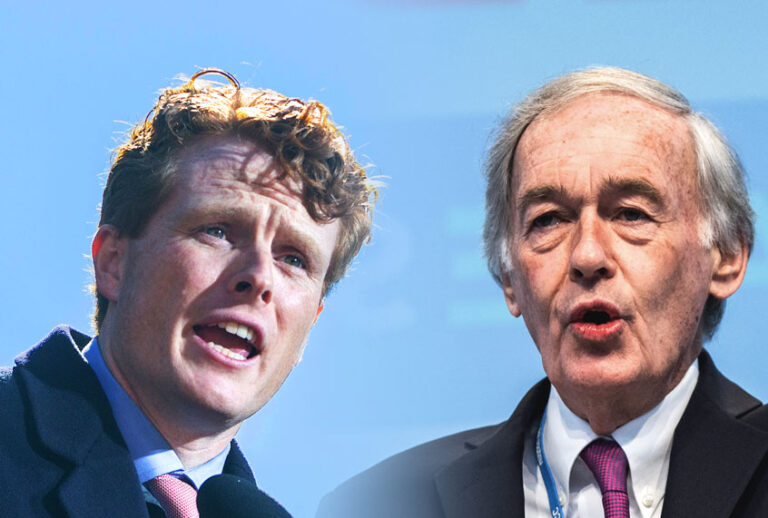 Sen. Ed Markey and Rep. Joe Kennedy (Getty/Stringer/Lukas Schulze/Scott Eisen)