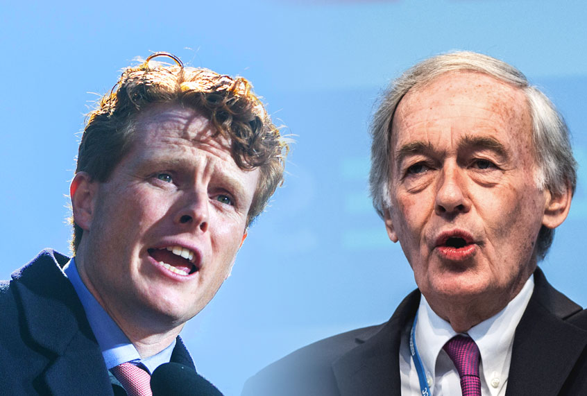 Sen. Ed Markey and Rep. Joe Kennedy (Getty/Stringer/Lukas Schulze/Scott Eisen)