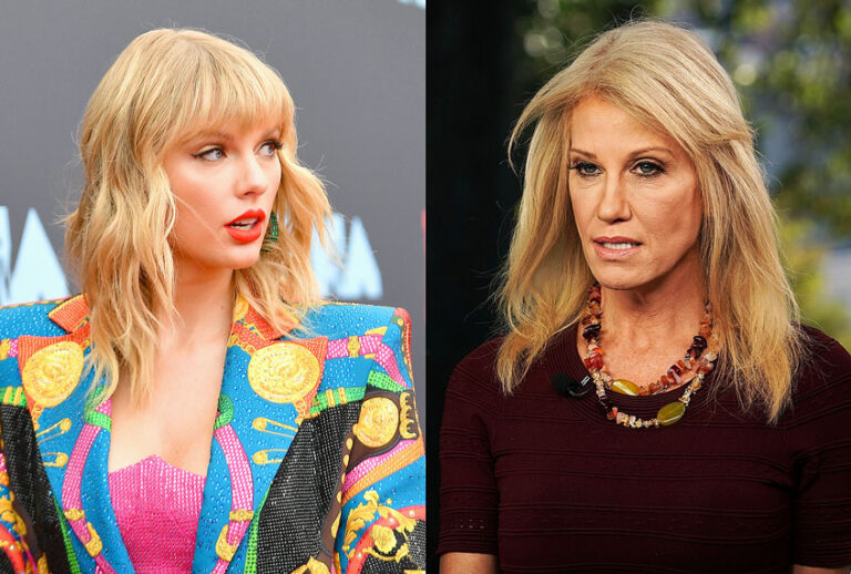 Taylor Swift; Kellyanne Conway (Getty/Dia Dipasupil/Alex Wong)