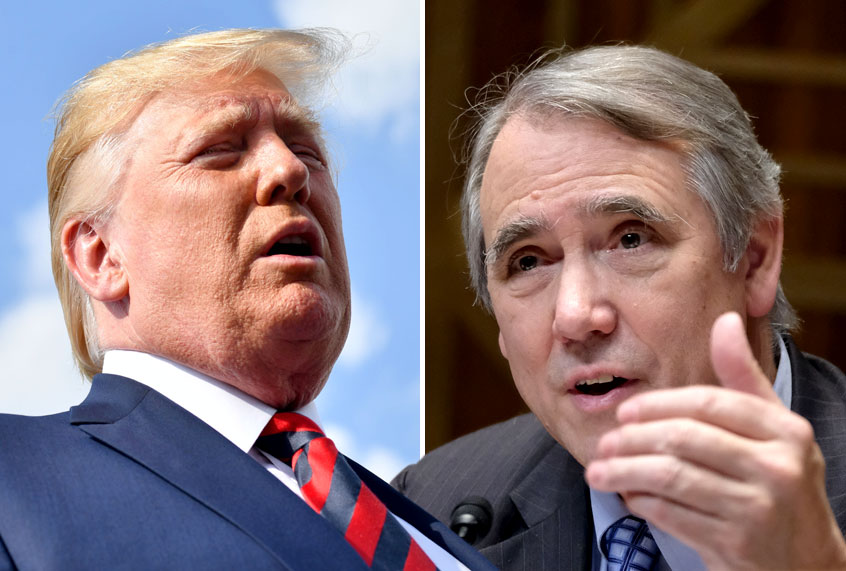 President Donald Trump; Sen. Jeff Merkley (D-OR) (Getty/Nicholas Kamm/Alex Wroblewski)