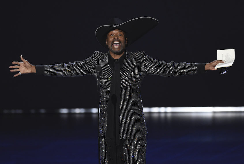 Billy Porter accepts the award for outstanding lead actor in a drama series for "Pose" at the 71st Primetime Emmy Awards. (Chris Pizzello/Invision/AP)