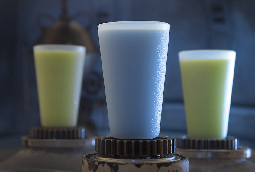 Blue Milk and Green Milk at Disneyland's Star Wars: Galaxy's Edge. (David Roark/Disney Parks)