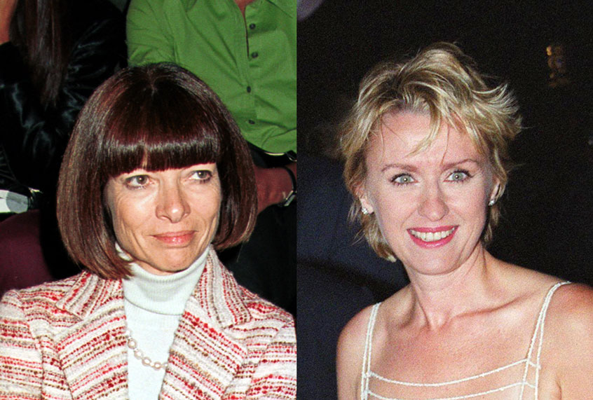 Anna Wintour and Tina Brown (George DeSota/Liaison/STAN HONDA/AFP/Getty Images)