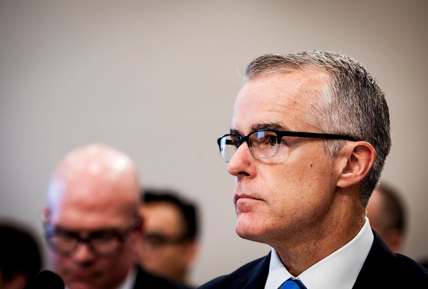 Then acting FBI Director Andrew McCabe testifies before a House Appropriations subcommittee meeting on the FBI's budget requests for FY2018 on June 21, 2017 in Washington, DC. McCabe became acting director in May, following President Trump's dismissal of James Comey. (Pete Marovich/Getty Images)